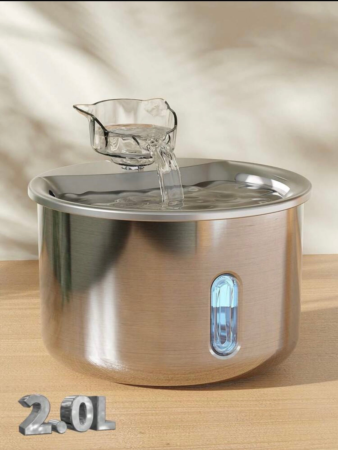 NoblePaws 304 Stainless Steel Pet Water Fountain