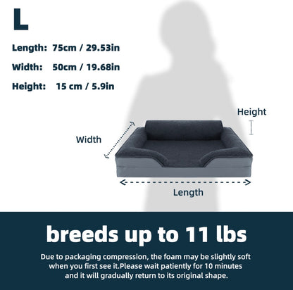NoblePaws Orthopaedic Sofa Pet Bed – Plush Bolster Bed