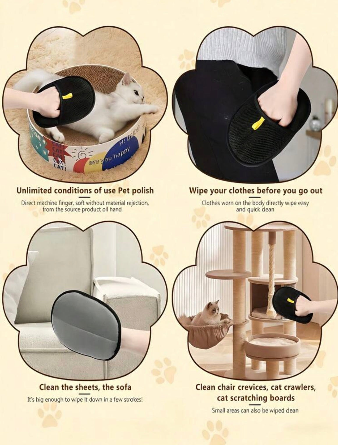 NoblePaws Deshedding Grooming Mitt