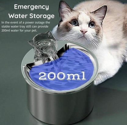 NoblePaws 304 Stainless Steel Pet Water Fountain