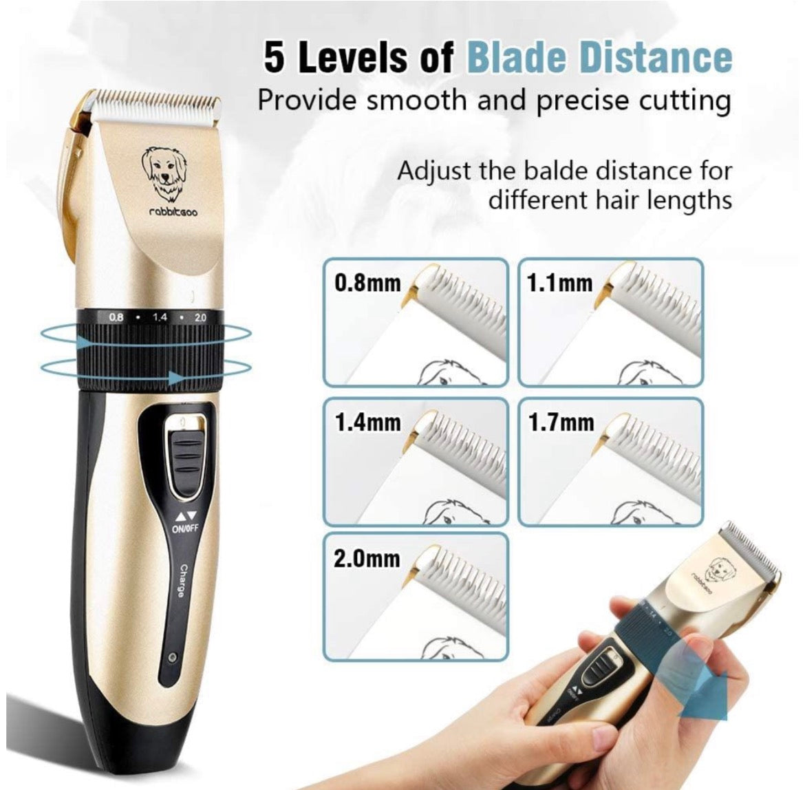 Professional Pet Grooming Clippers – Rechargeable Hair Trimmer for Dogs & Cats