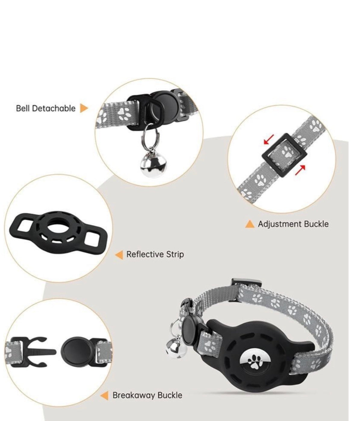 AirTag Cat Collar- Secure tracking for cats and small dogs